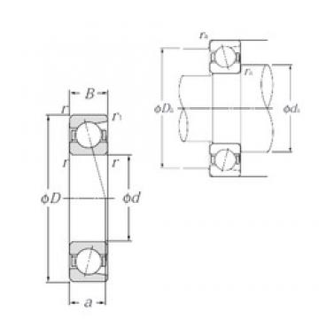 55 mm x 80 mm x 13 mm  NTN 7911C angular contact ball bearings